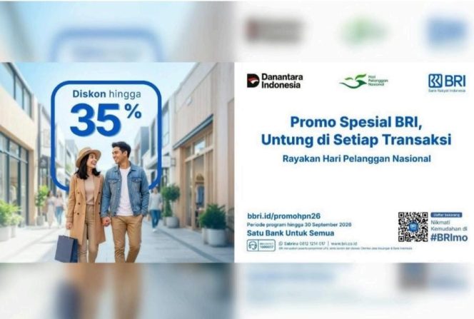 
					Spesial Hari Pelanggan 2026, BRI Banjir Diskon Hingga 35 Persen