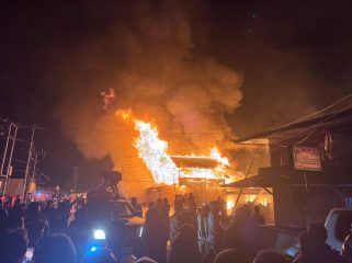 Kebakaran rumah di Paniai yang terletak di di Kompas Lama, Kampung Bapouda, Distrik Paniai Timur, Kabupaten Paniai, pada Senin dini hari, 7 September 2026. Foto: Humas Polres Paniai.