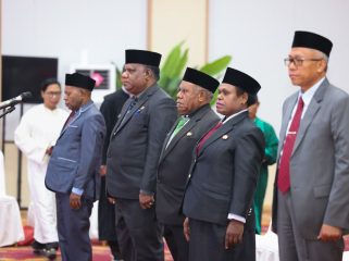 Pelantikan 5 Pejabat Tinggi Pratama di Pemprov Papua Tengah. Foto: ist