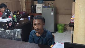 YYS terduga pemasok senjata api dan amunisi yang ditangkap di Argapura Kota Jayapura. Foto: Satgas Damai Cartenz. 