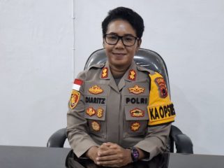 Kapolres Kepulauan Yapen AKBP Diaritz Felle, S.I.K., saat ditemui di ruang kerjanya.Foto: Ainun Faathirjal/Kabarpapua.co
