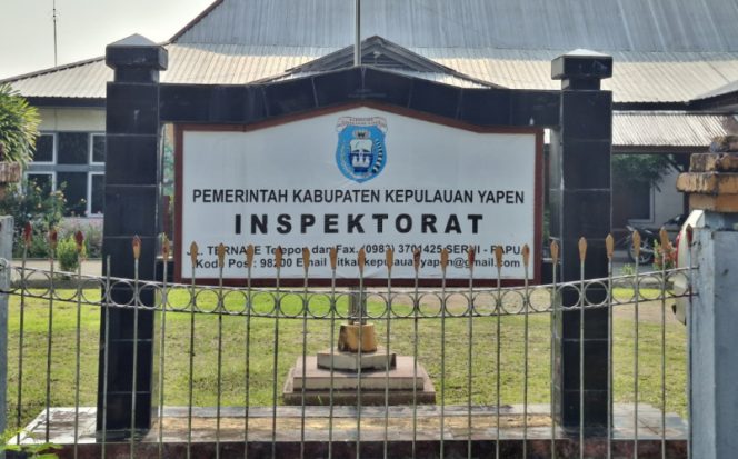 
					Kantor Inspektorat Kabupaten Kepulauan Yapen. (KabarPapua.co/Ainun Faathirjal)