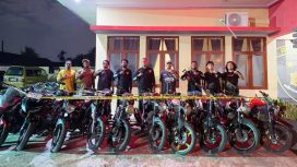 Barang bukti sejumlah sepeda motor telah berada di Mako Polres Biak Numfor guna kepentingan penyelidikan dan pendataan pemilik. (KabarPapua.co/Agies Pranoto)