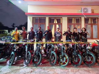 Barang bukti sejumlah sepeda motor telah berada di Mako Polres Biak Numfor guna kepentingan penyelidikan dan pendataan pemilik. (KabarPapua.co/Agies Pranoto)