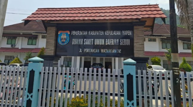 Rumah Sakit Umum Daerah (RSUD) Serui di Kabupaten Kepulauan Yapen. KabarPapua.co/Ainun Faathirjal)