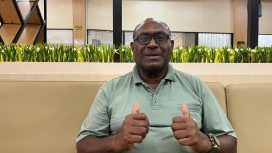 tokoh pemuda dan masyarakat Suku Kamoro Kabupaten Mimika, Damianus Samin. Foto: Satgas Damai Cartenz
