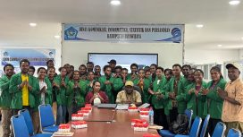 Kuliah lapangan dari Dinas Kominfo Jayawijaya kepada mahasiswa semester III Universitas Amal Ilmiah Yapis (Uniyap) Wamena. Foto: Diskominfo Jayawijaya 
